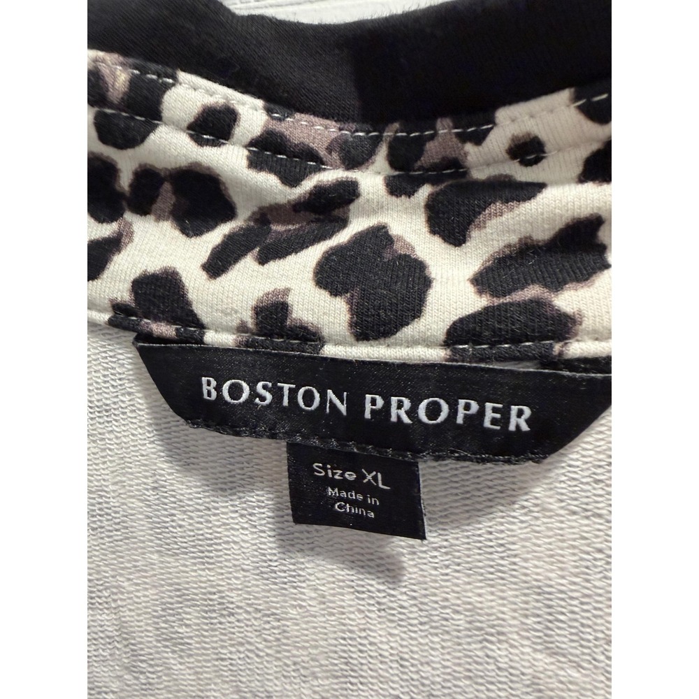 Boston Proper Leopard Print Zippered Dress XL Animal Print Gold Hardware 4563BP - Picture 5 of 7